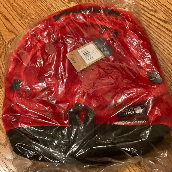 Supreme faux backpack red